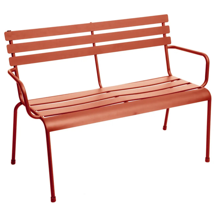 Banc de jardin "Greensboro" ambre en acier traité époxy
