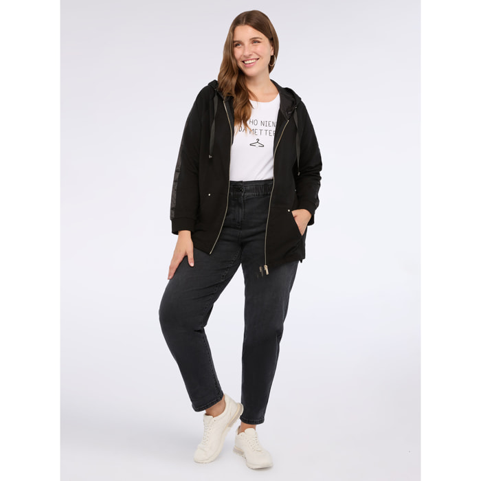 Fiorella Rubino - Jeans globo lavado negro - Negro