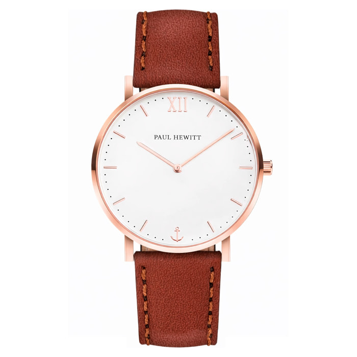 Reloj Paul Hewitt SA-R-SM-W-1M Unisex Analogico Cuarzo con Correa de Cuero