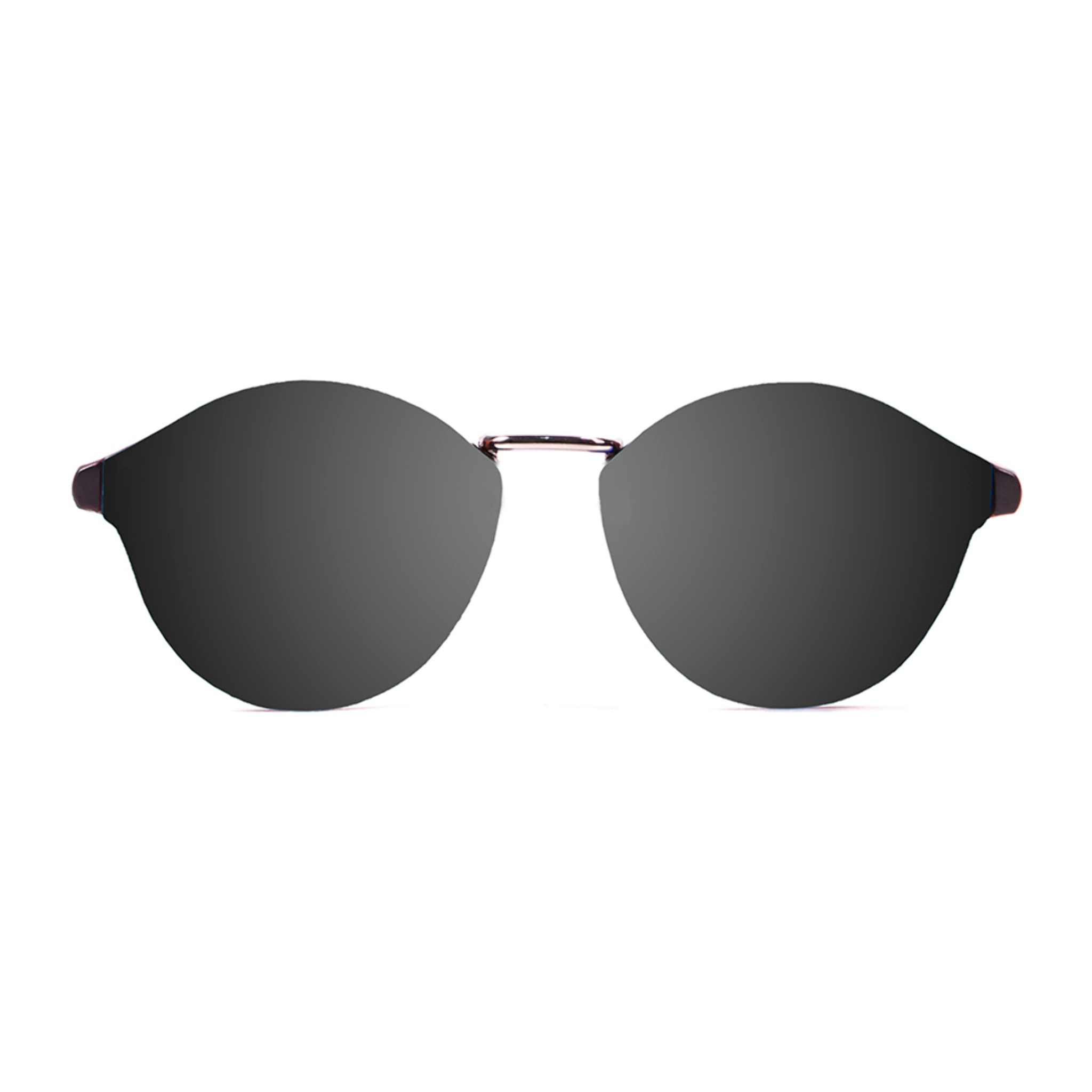 Gafas de sol PALO ALTO TURIN - Marrón demi mate / Plana blanca abajo con lente ahumada