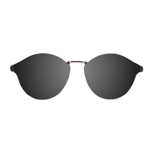 Gafas de sol PALO ALTO TURIN - Marrón demi mate / Plana blanca abajo con lente ahumada