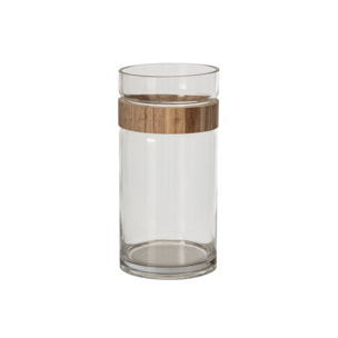 J-Line vase cylindre - verre - naturel/transparent - large