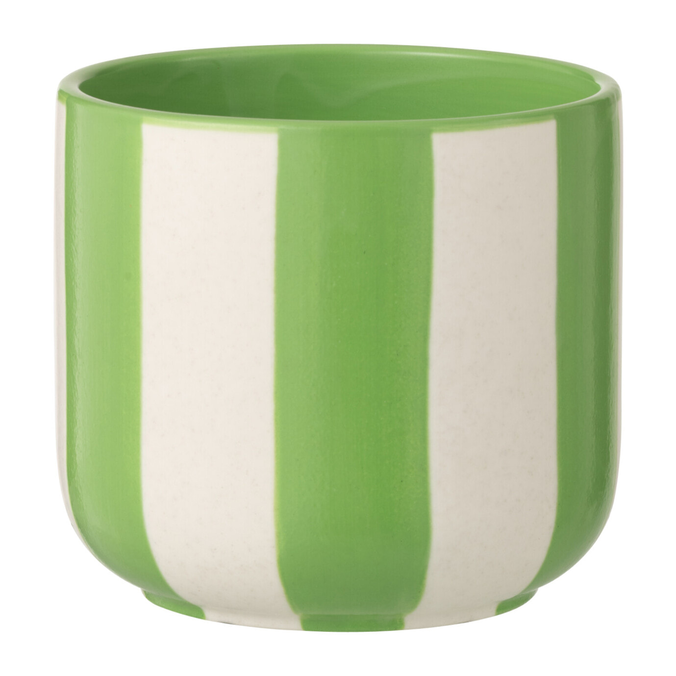 J-Line Cachepot Ligné - céramique - vert/blanc - large