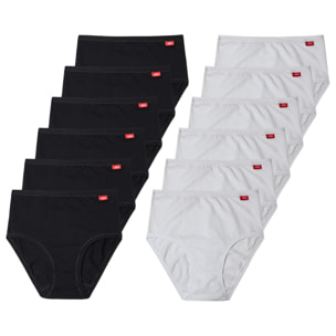 12 Culotte da Donna in cotone bielastico LIABEL, Art. 623 Assortito