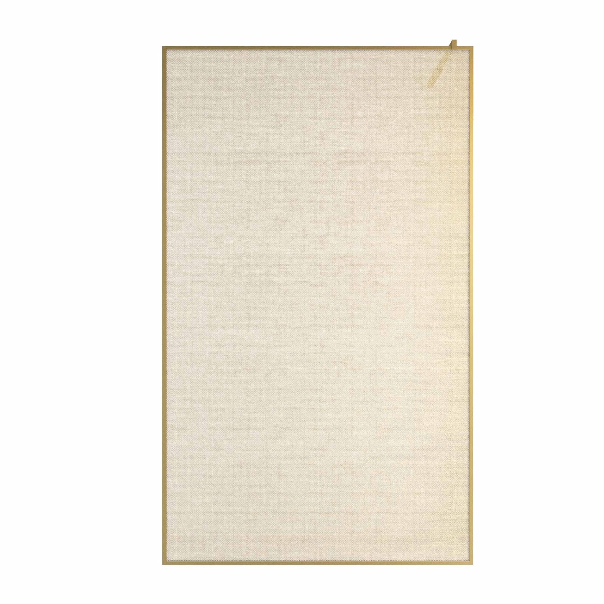 Paroi de douche 120x200cm - Verre feuilleté avec tissu doré - Encadrement Or Doré Brossé - COUTURE