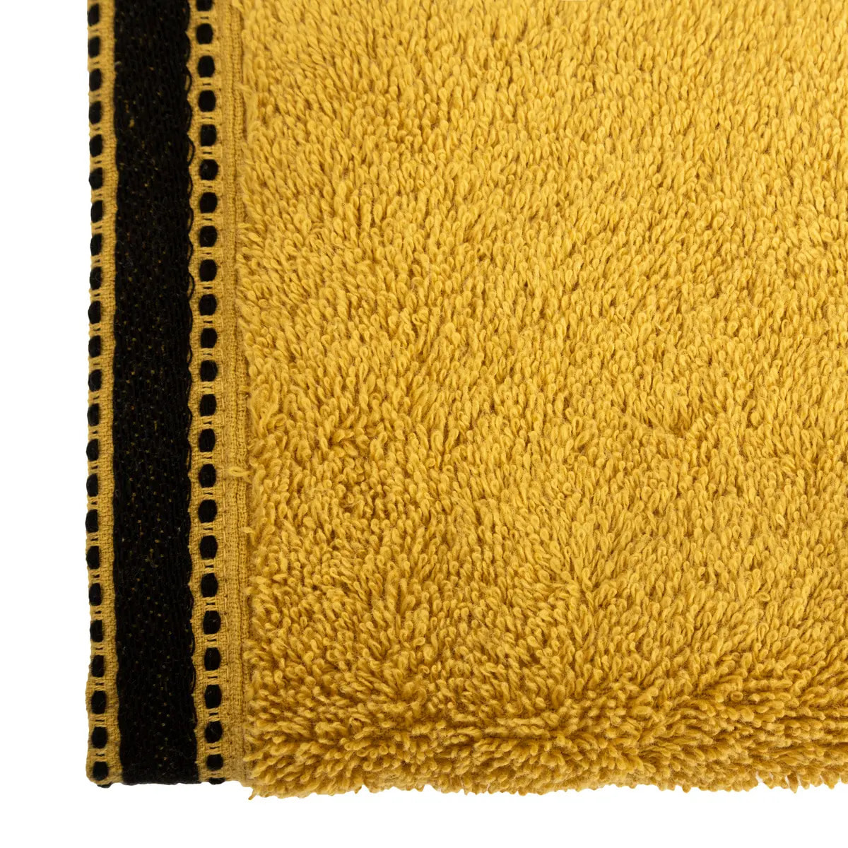 Serviette invité "Joia" - coton 550 gr/m² - jaune moutarde 30x50 cm