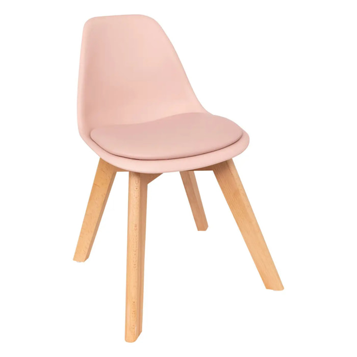 Chaise enfant "Baya" rose