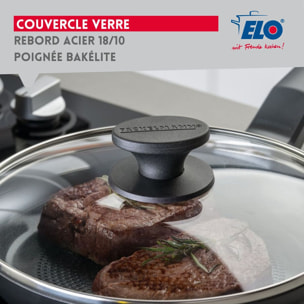 Set de 2 Poêles céramique sans PFAS et 2 couvercles Elo Prima Cucina