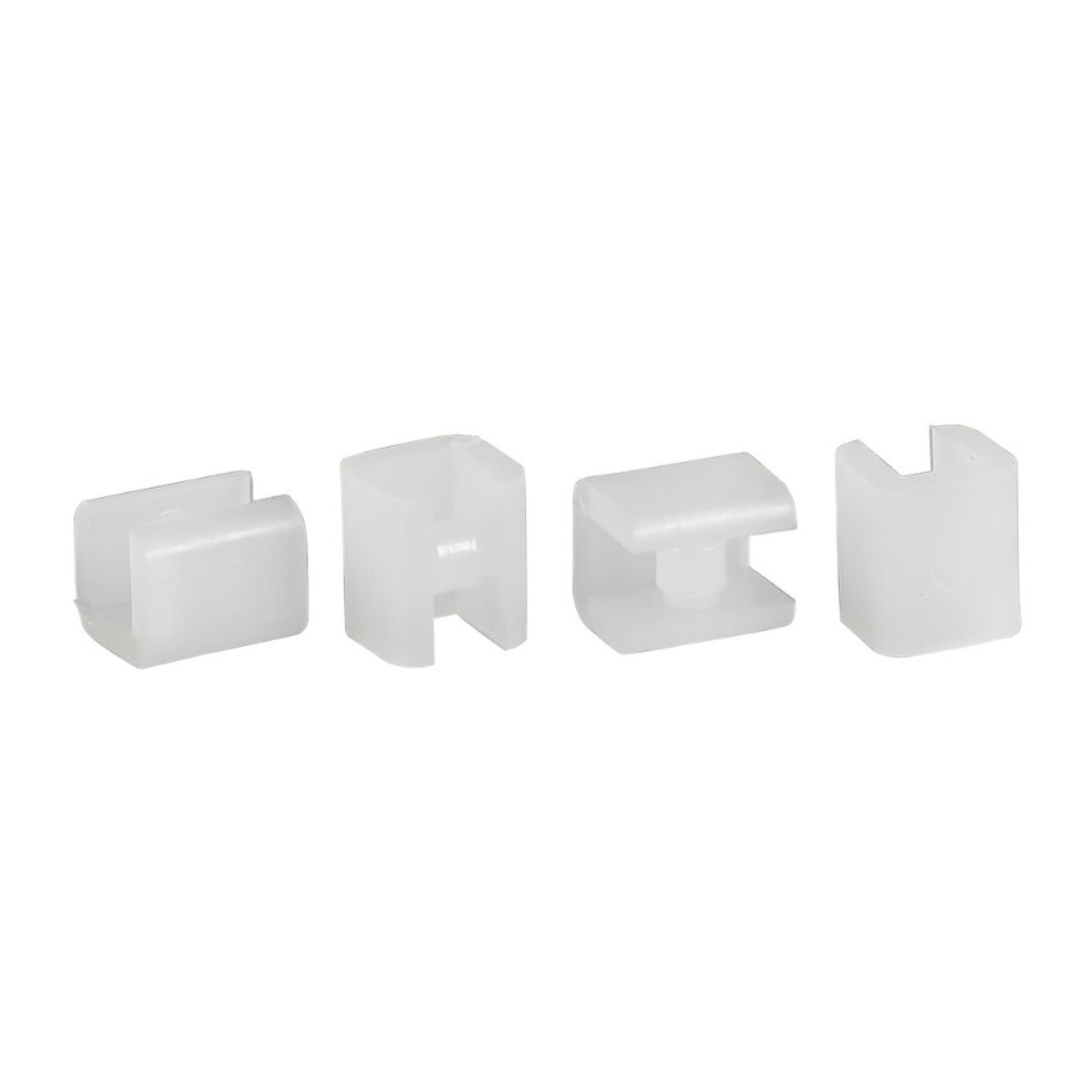Jeu de 4 pieds de rechange pour tabouret de douche autoportant en plastique, transparent (NDSATSTOLPLASTT)