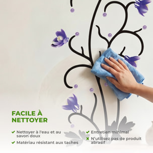 Stickers Muraux décoration adhésifs Fleurs Ancolies