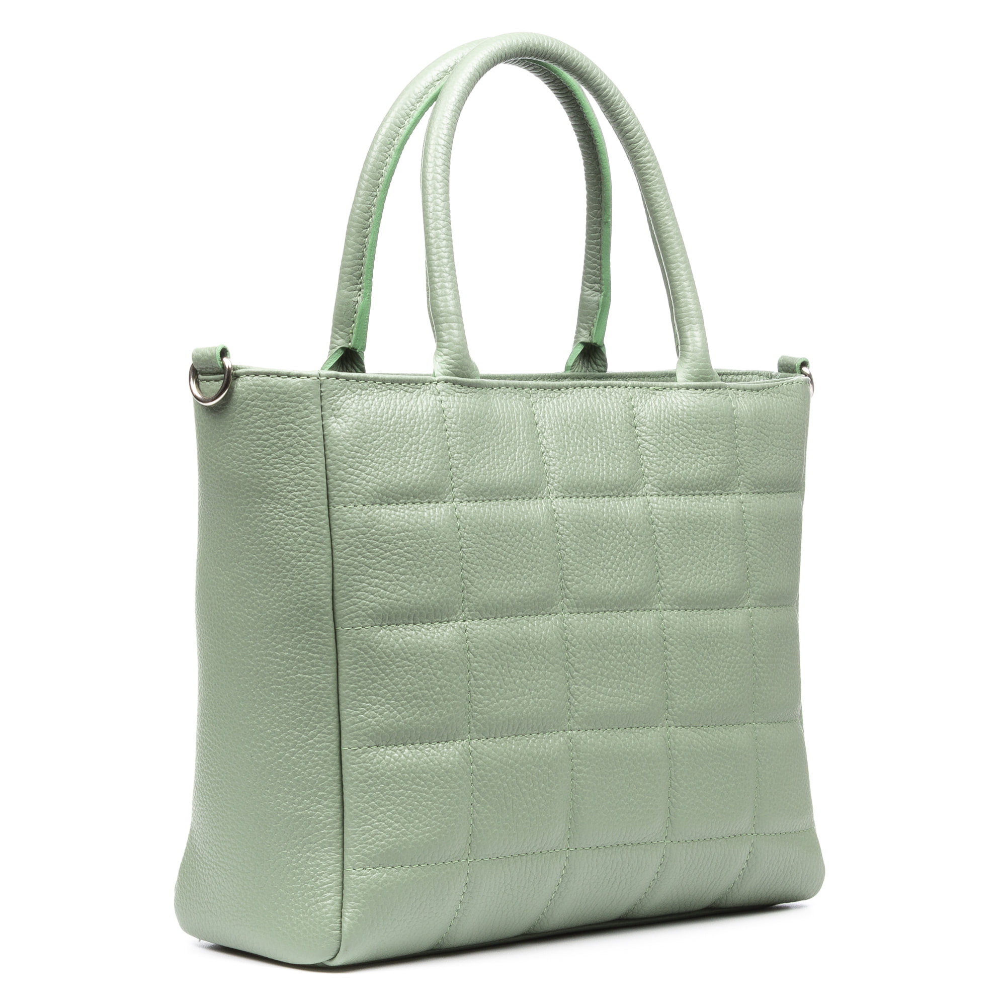 Borsa tote da donna Albizzate. Pelle autentica finitura Dollaro trapuntata.