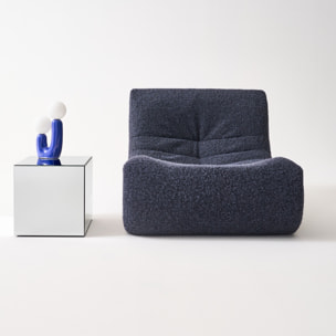 Table cubique miroir transparent. bout de canapé. table d'appoint cube miroir 35cm