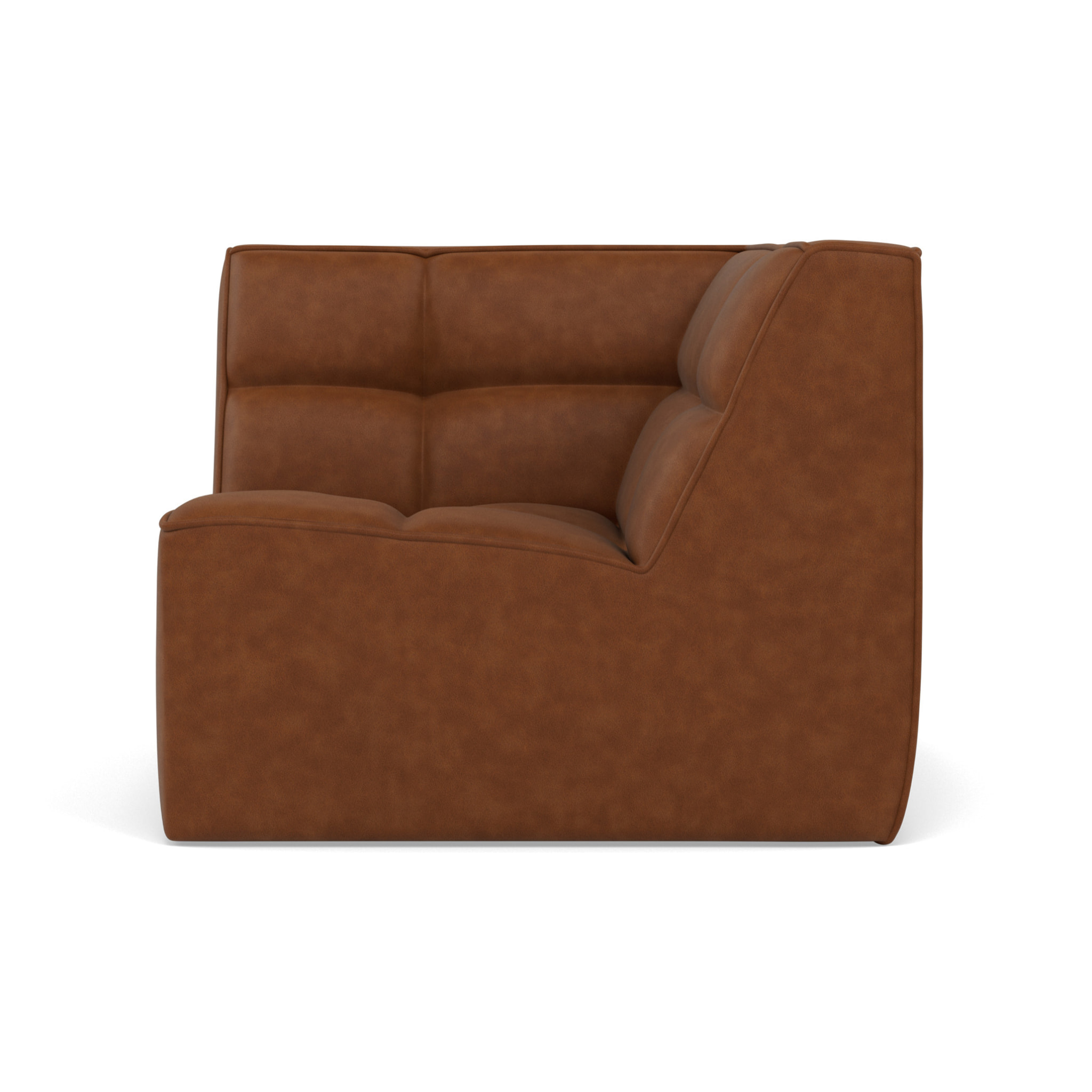 Alya - module d'angle en simili - Cognac