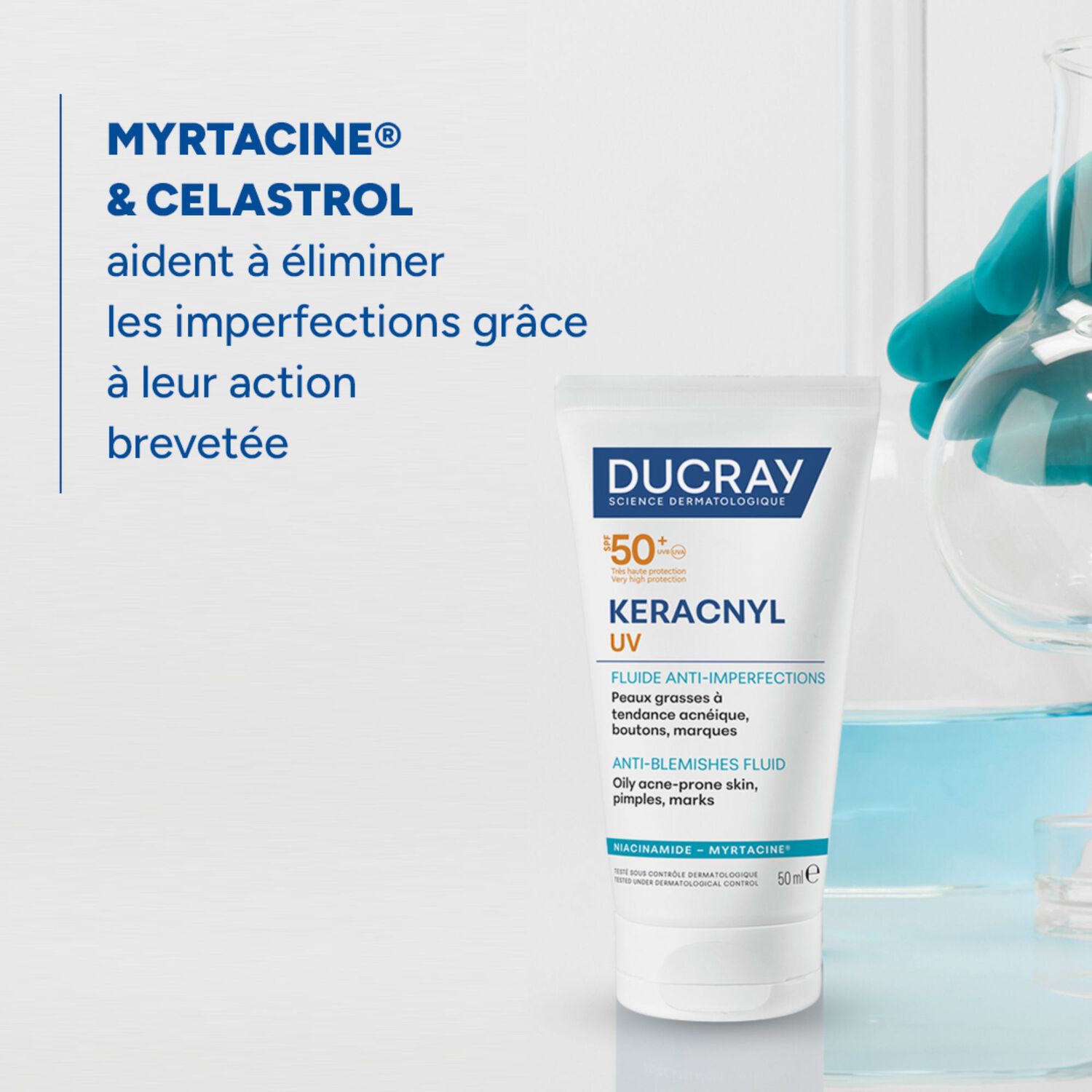 Keracnyl UV SPF 50+ - Fluide Anti-Imperfections 50 ml