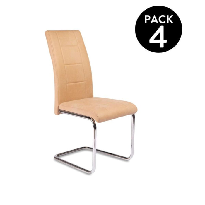 Pack 4 sillas de comedor San Beige San