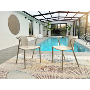 DIEGO - Fauteuil de jardin empilable en Polypropylène