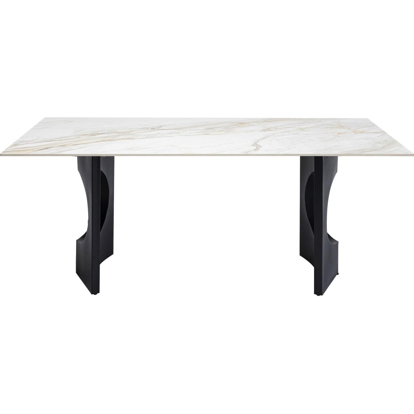 Table Eternity Oho blanche et noire 180x90cm Kare Design