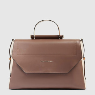 Piquadro Borsa modello satchel in pelle porta pc con protezioni antiurto e RFID