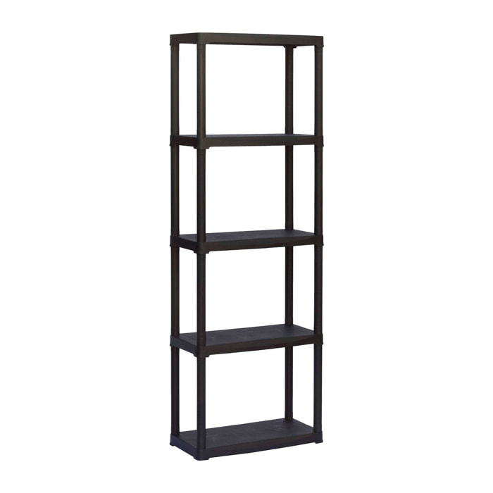 Armadio da esterno Aurelian, Scaffale outdoor, Armadio balcone multiuso, Armadietto da esterno, 100% Made in Italy, Antracite, 60x30h176 cm
