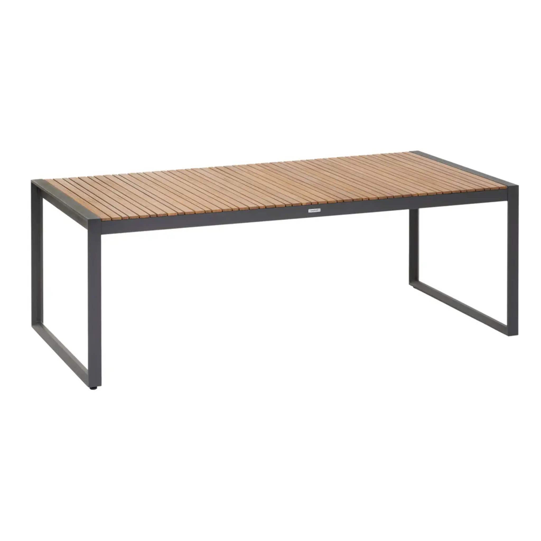 Table de jardin "Lensia" eucalyptus/graphite 8 places en aluminum traité epoxy