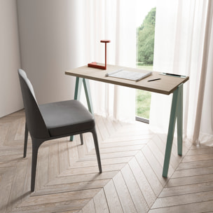 Escritorio Colmar nogal y verde 78x107x49 cm