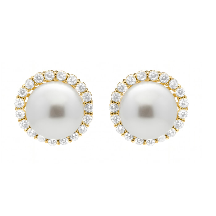 Pendientes Nyma acabado oro amarillo 18k
