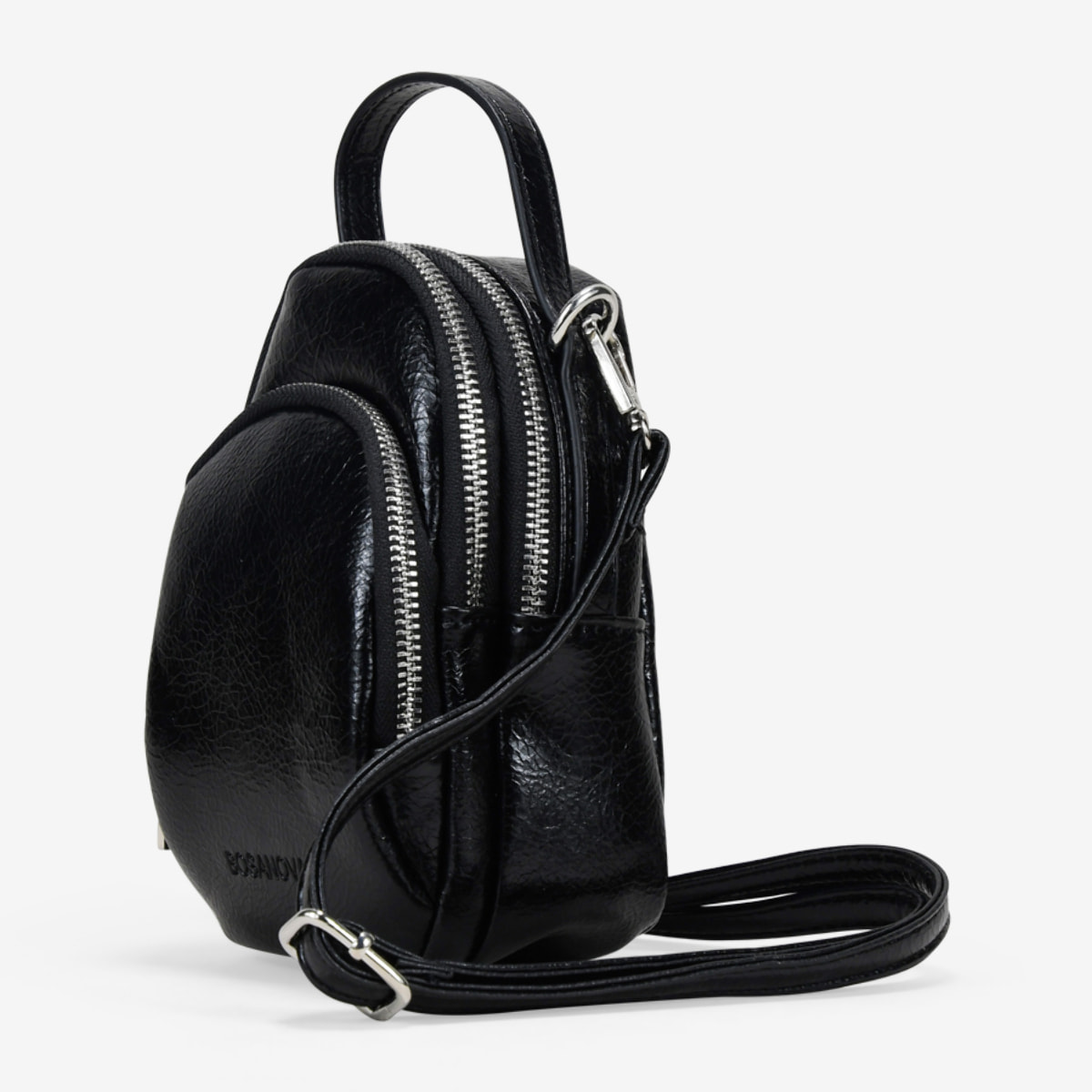 Bolso para móvil negro con cremallera