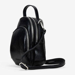 Bolso para móvil negro con cremallera