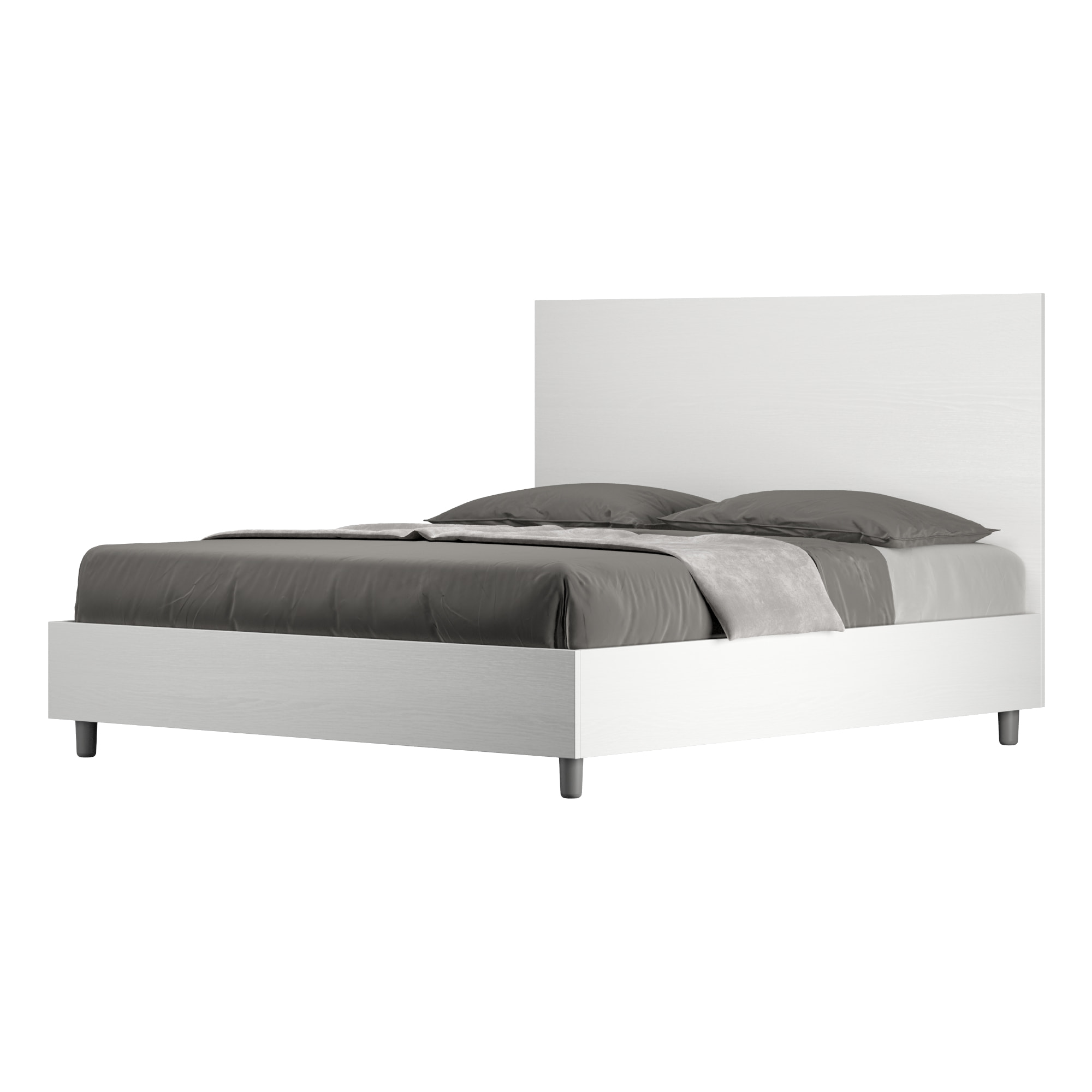 Letto matrimoniale contenitore 160x190 bianco frassino New Egos