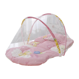 Zanzariera portatile pieghevole per bambini con materasso e cuscino. 60x58x55 cm.