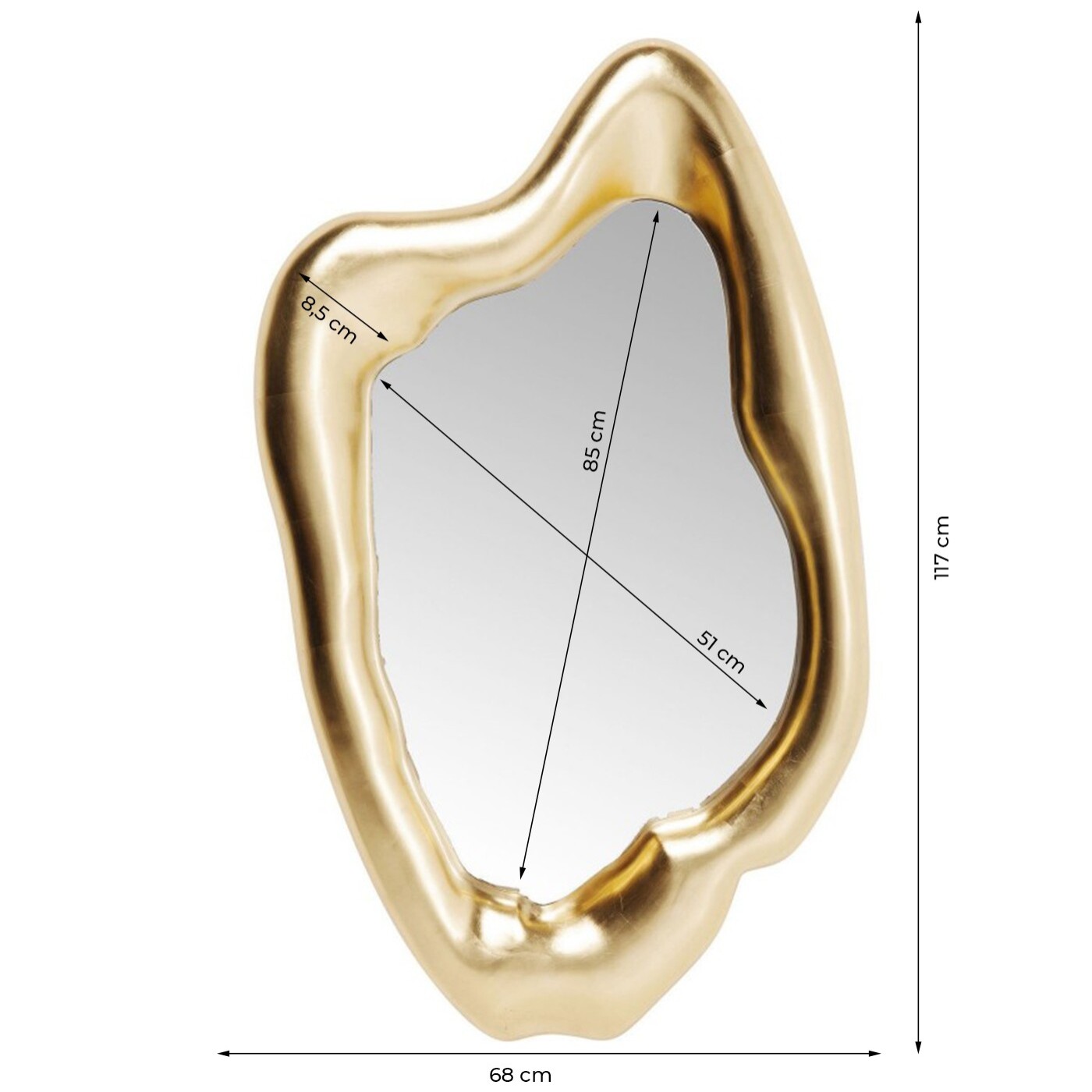 Miroir Hologram doré Kare Design