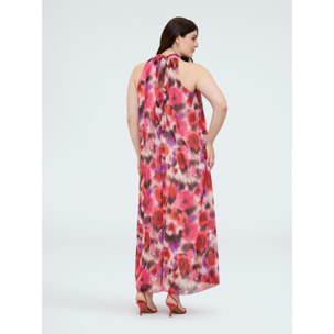 Fiorella Rubino - Vestido largo Free estampado floral - Fuchsia
