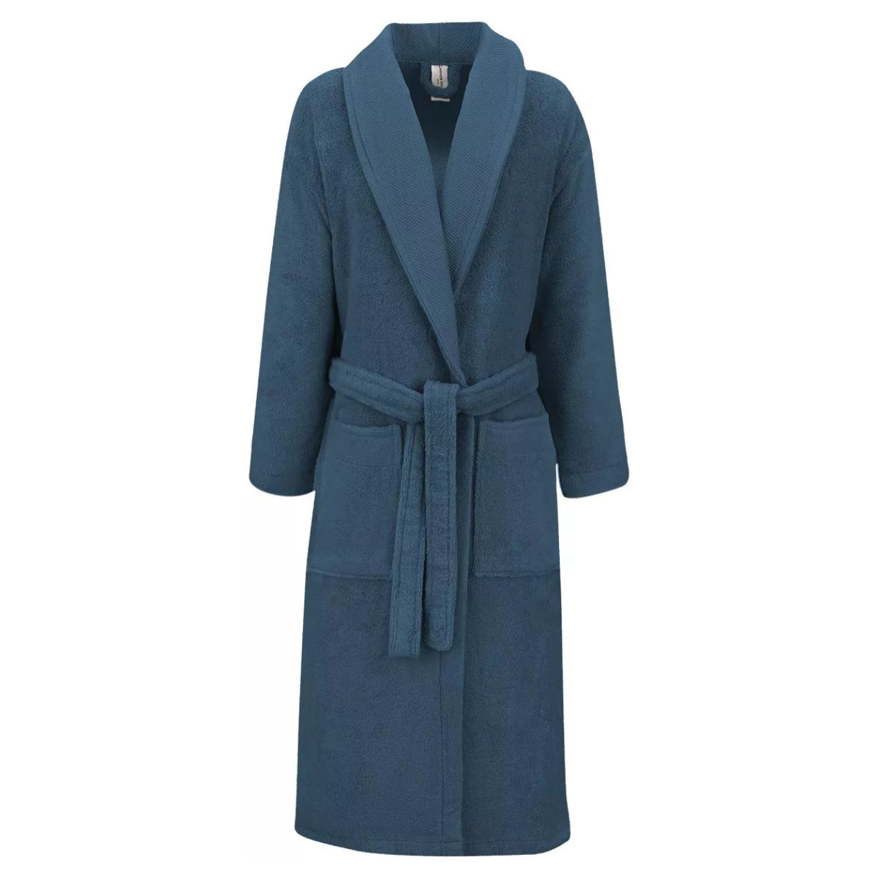 Peignoir pur coton 420 g/m² uni bleu Elea bleu ardoise