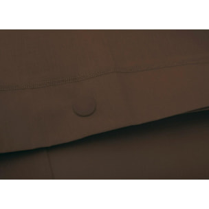 Coppia Federe Letto 100% Cotone Tinta Unita Marrone