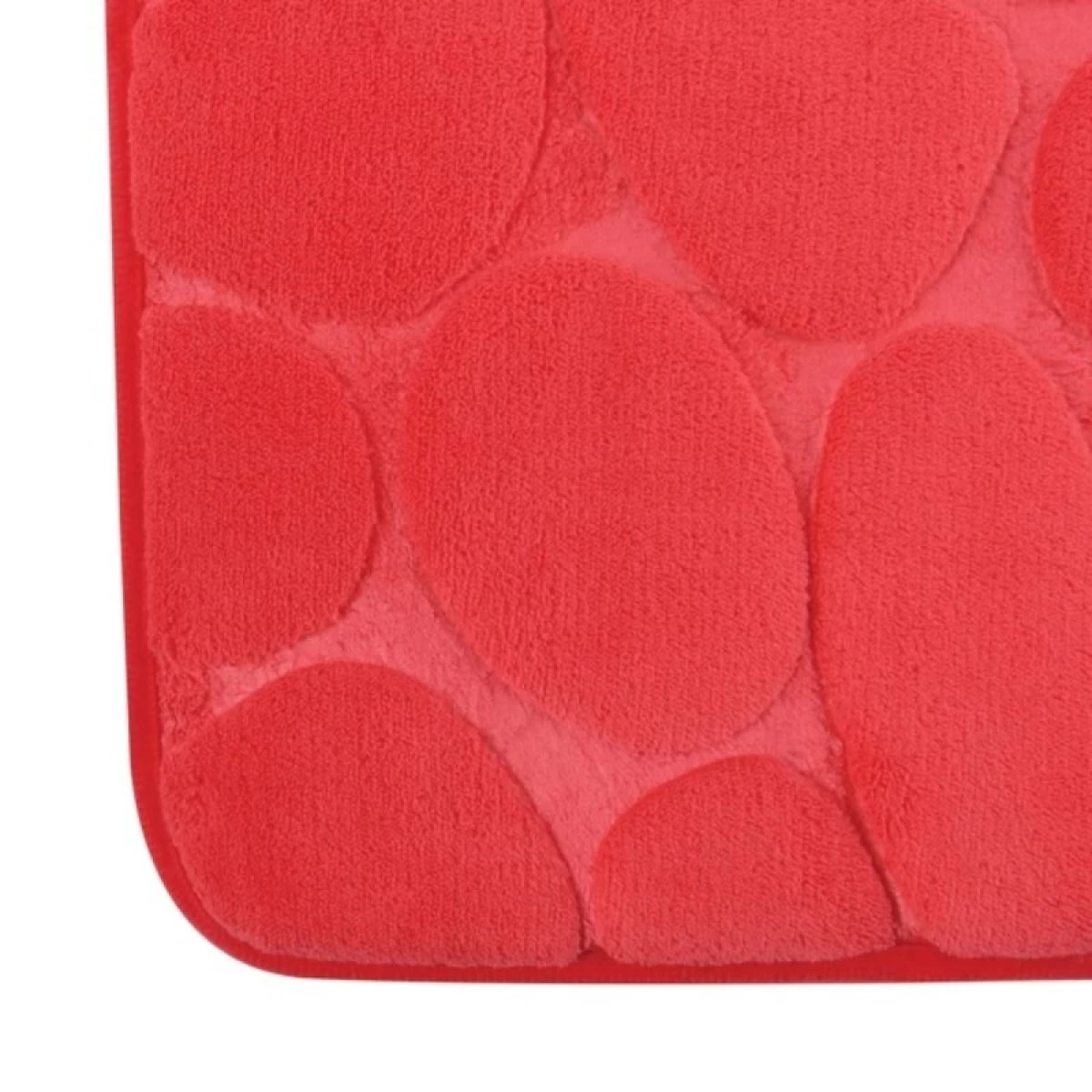 Tapis de bain Microfibre PEBBLE Rouge MSV