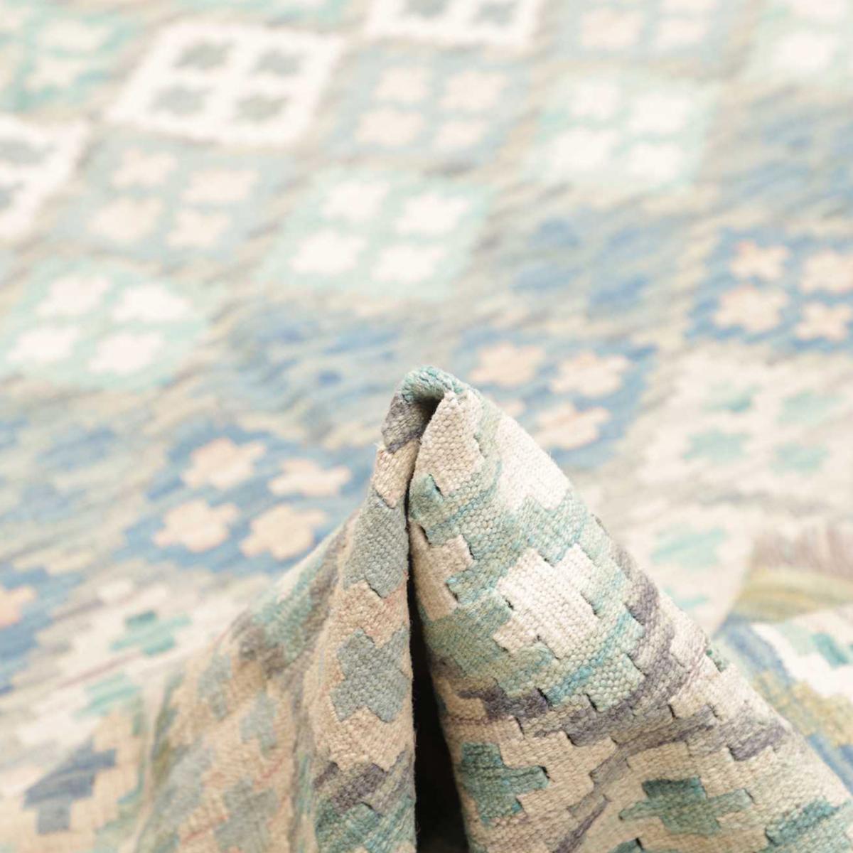 Tapis kilim géométrique, tissé plat en laine, ONERUKI