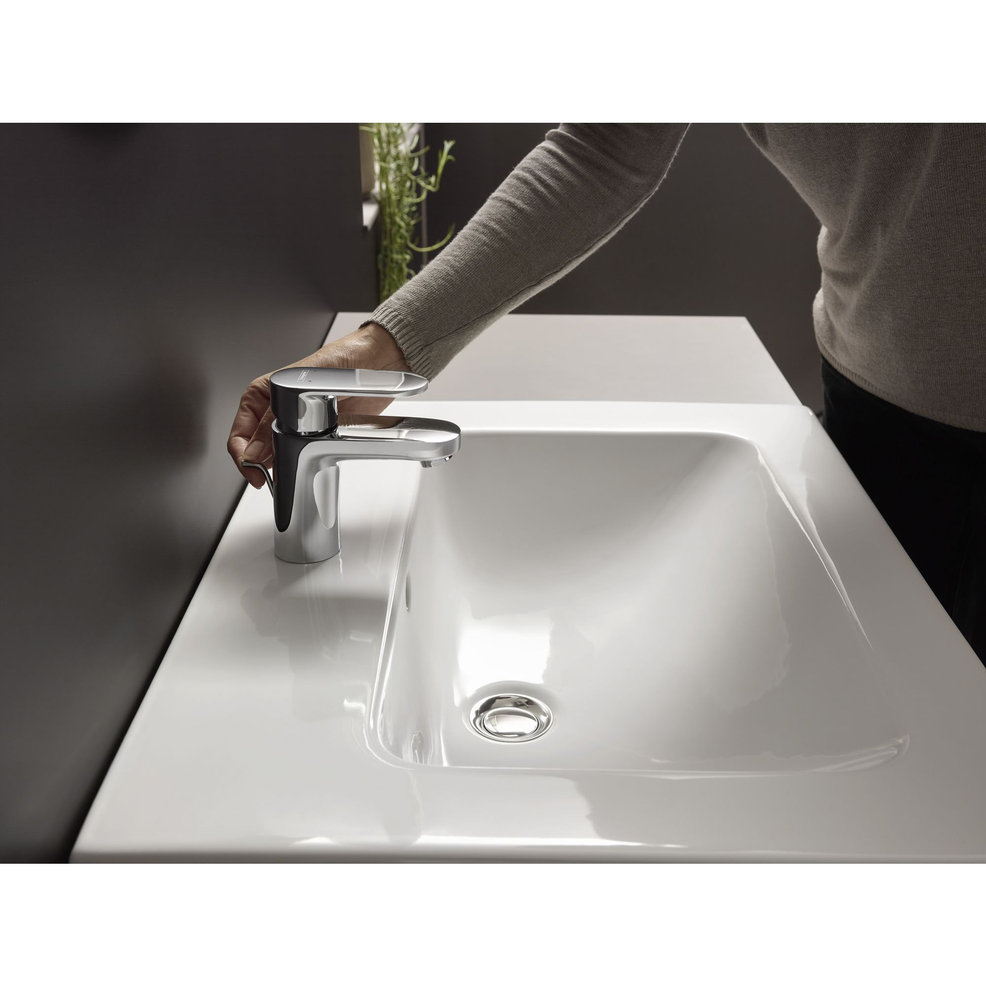 Vernis Blend Mitigeur de lavabo 70 avec tirette et vidage métallique chromé