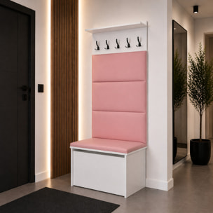 Set Ingresso Andy con Scarpiera e Pannelli Imbottiti Rosa