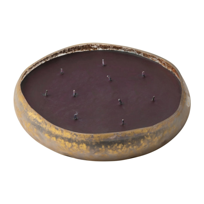 J-Line bougie parfumée M-Chic - Oud & Amber - verre - or/noir - large - 40H