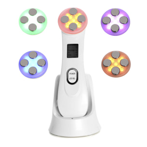 Elettrostimolatore per la pelle con trattamento di mesoporazione, elettroporazione, radiofrequenza e luce led.