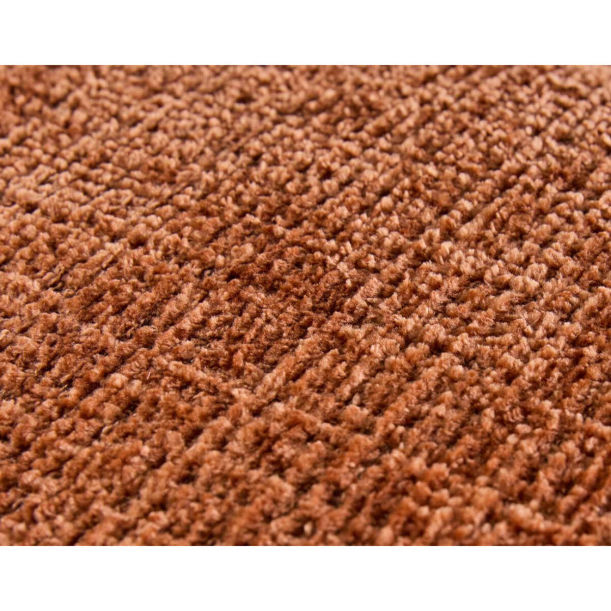 Collins - canapé droit 4 places avec double méridienne - assise profonde - en velours texturé - Terracotta
