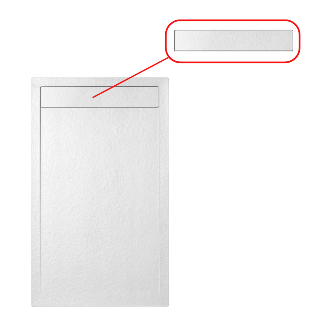 Fusion cache-siphon pour receveur de douche SATFUP14090BL, blanc (SATFUPKRYTBL)