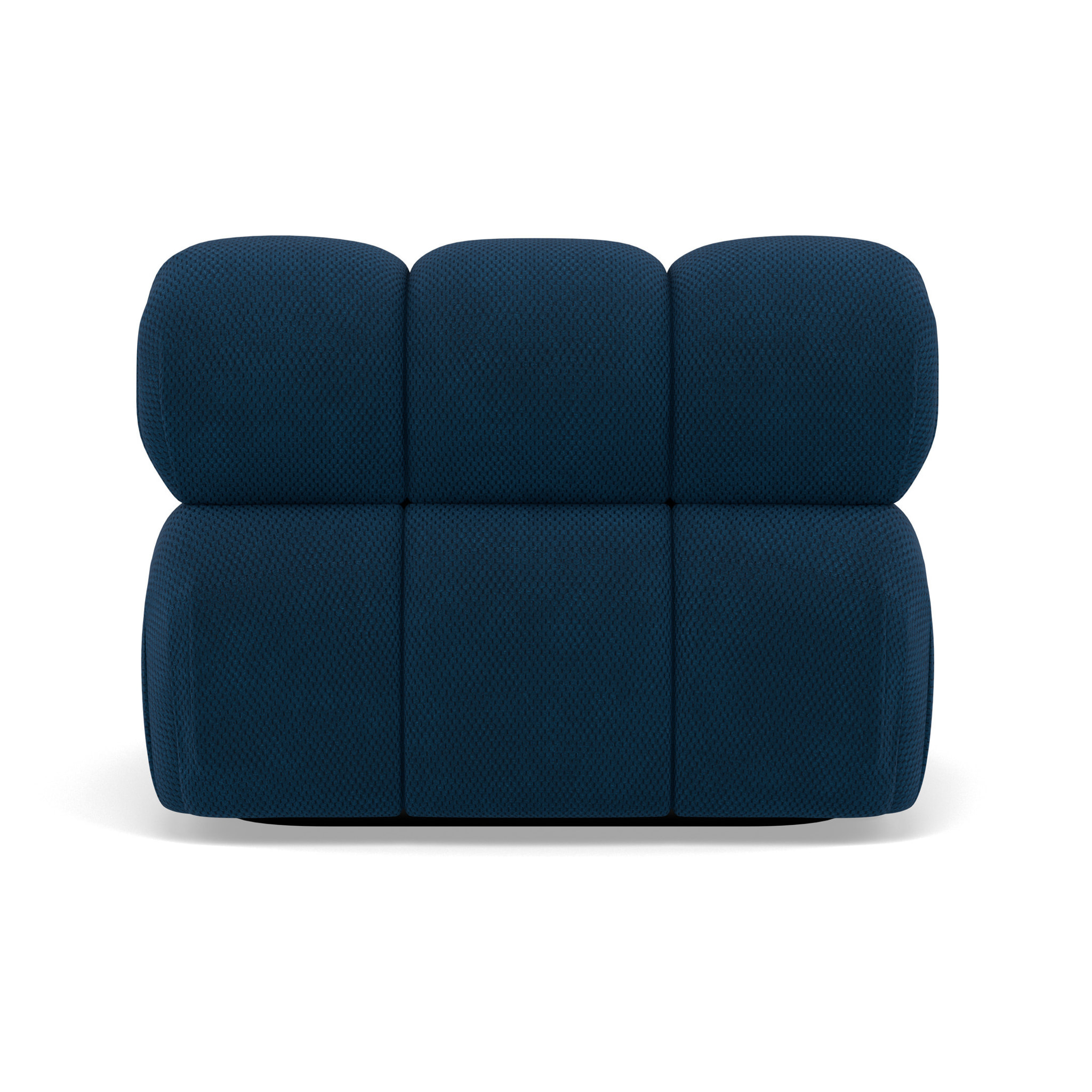 Ruby - module d'assise sans accoudoirs en velours texturé - Bleu
