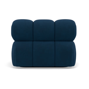 Ruby - module d'assise sans accoudoirs en velours texturé - Bleu
