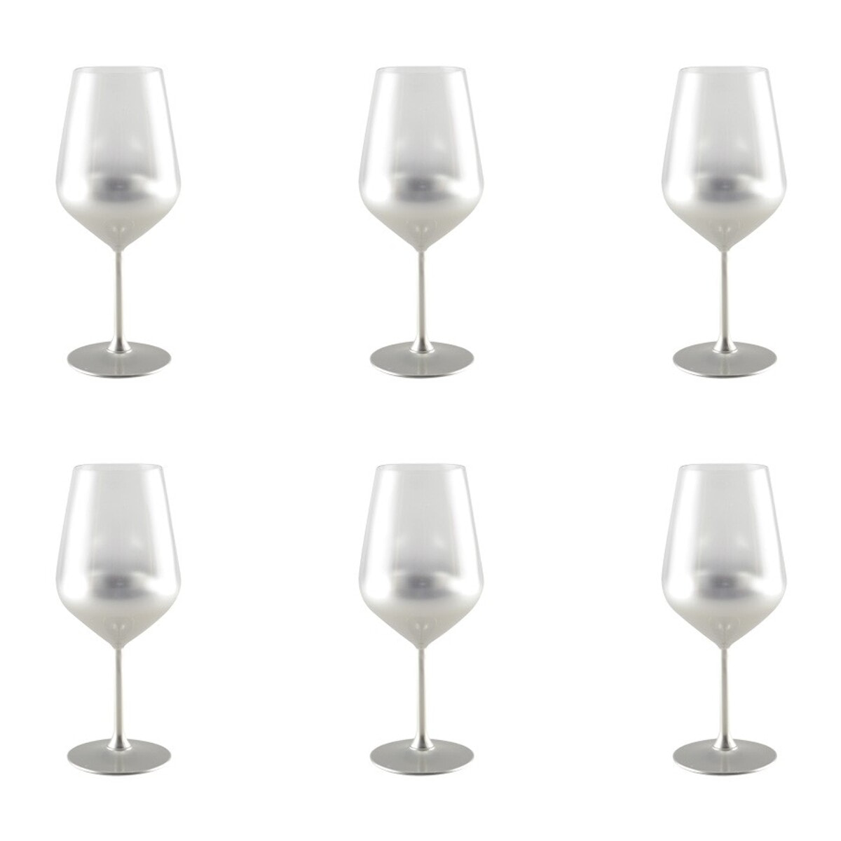 Verres a vin argent glow - lot de 6