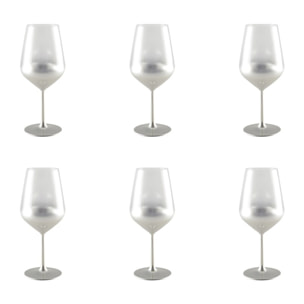 Verres a vin argent glow - lot de 6