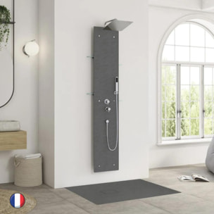 KINEDO Colonne de douche Aquawall Pietra taupe thermostatique