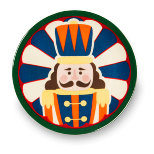 Set 6 Piatti Aperitivo Excelsa - Vintage Christmas, Porcellana Multicolore