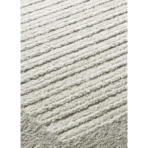 FLORA Alfombra geométrica con relieve en beige y gris, varias medidas disponibles