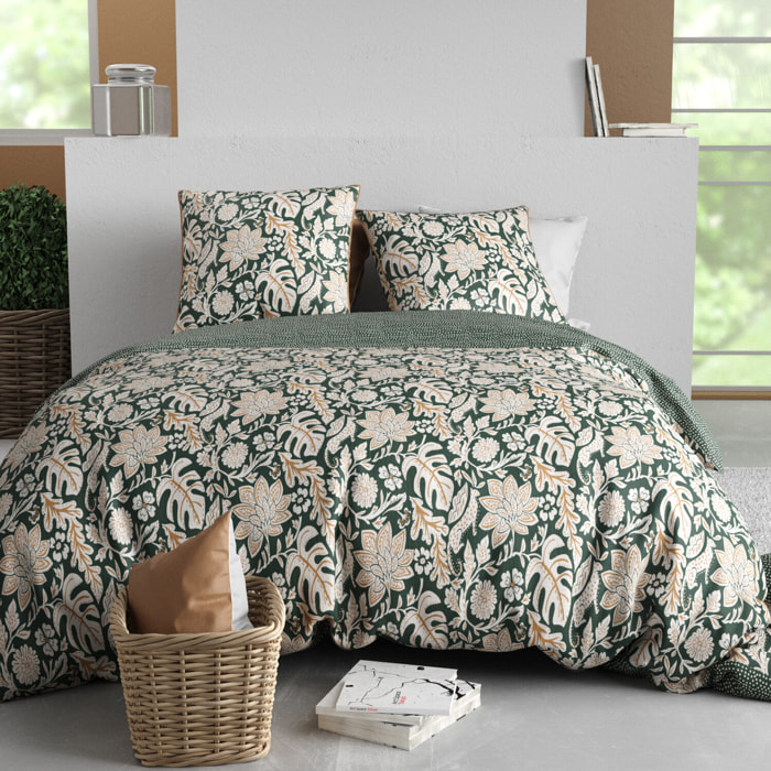 Parure housse de couette 3pcs 100% coton 57 fils nour